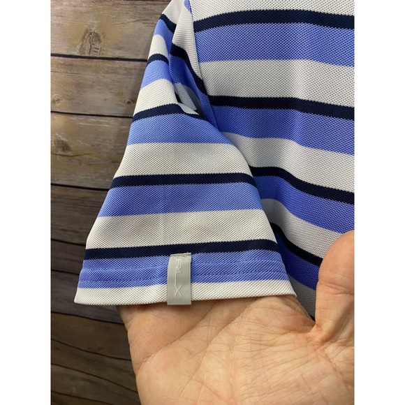 RLX Ralph Lauren Mens Striped Golf Polo Size L Short Sleeve Wicking Stretch EUC - Picture 5 of 9
